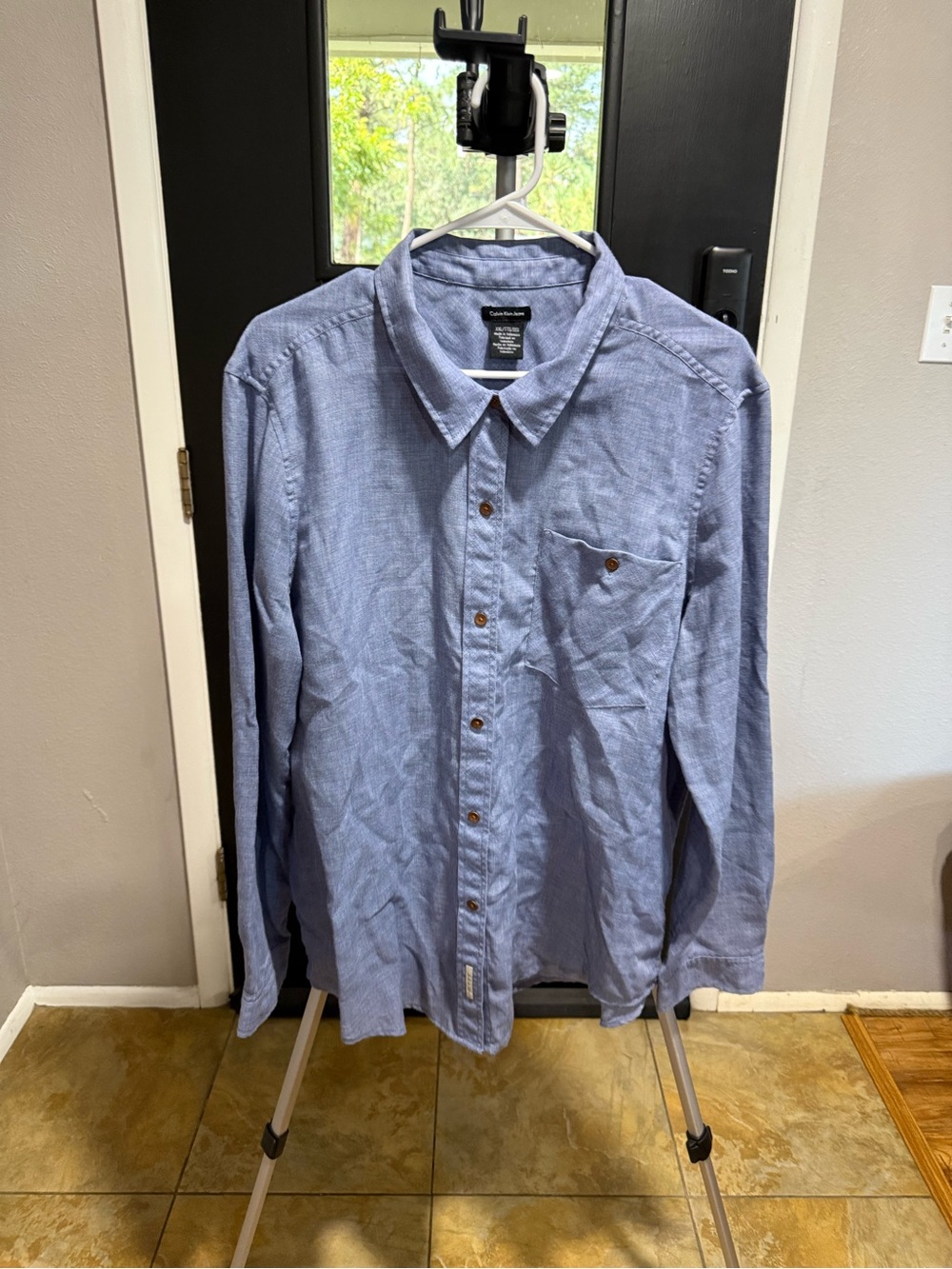 Calvin Klein Jeans Light Blue Button-Down Long Sleeve Shirt